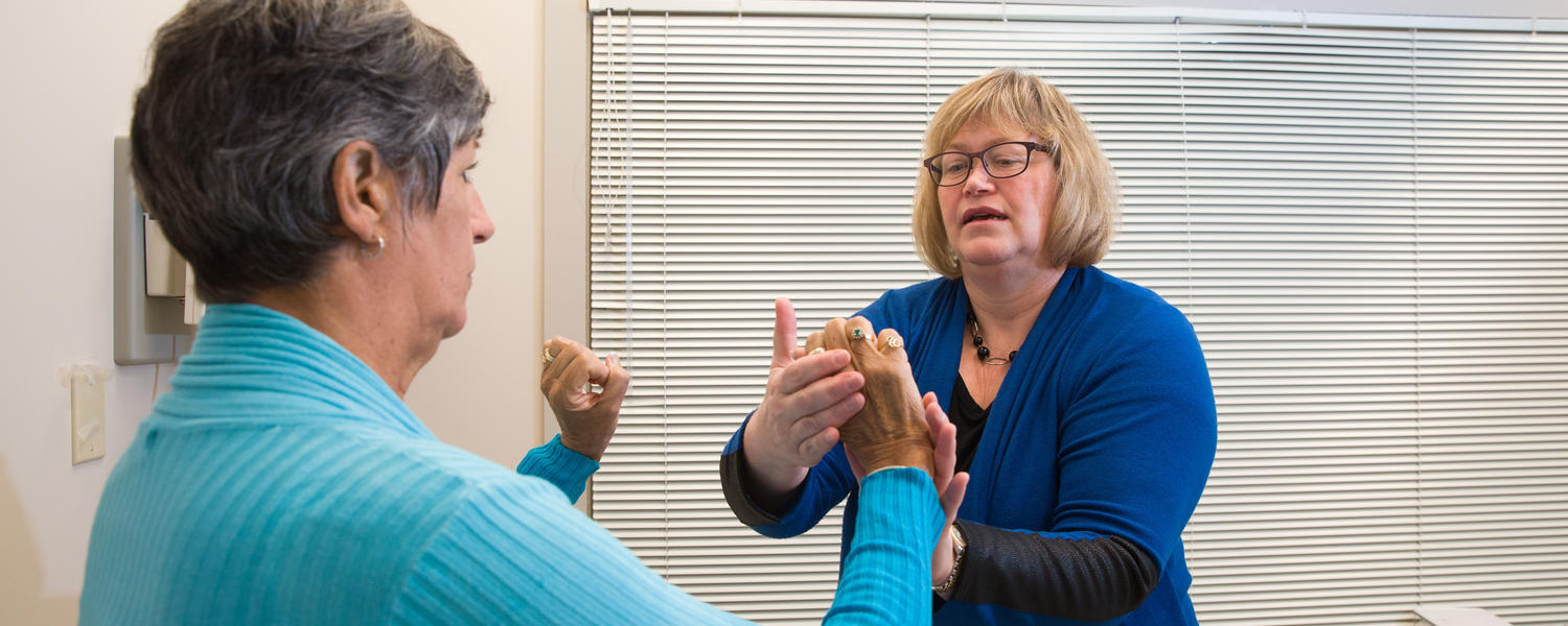 Dr. Luanne Metz and patient
