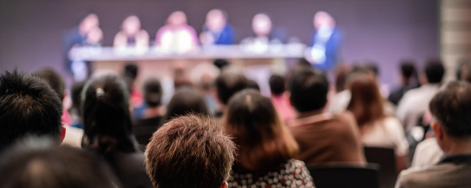 People attending a conference
