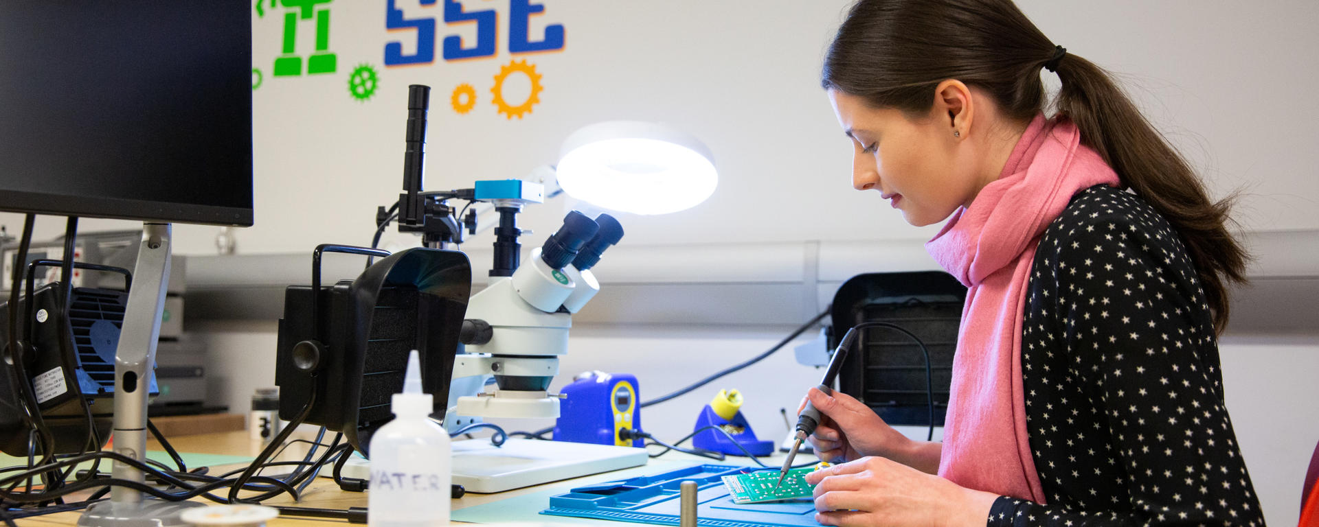 woman at lab bench