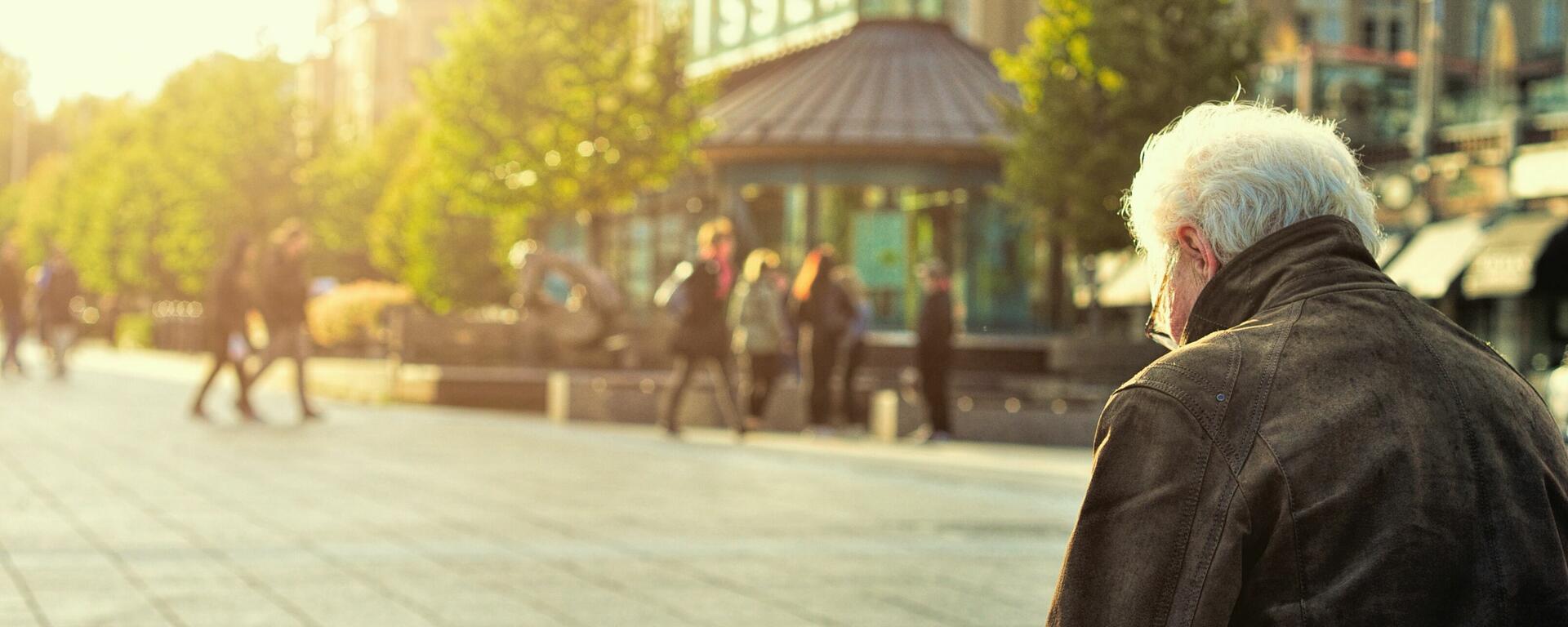 man on bench