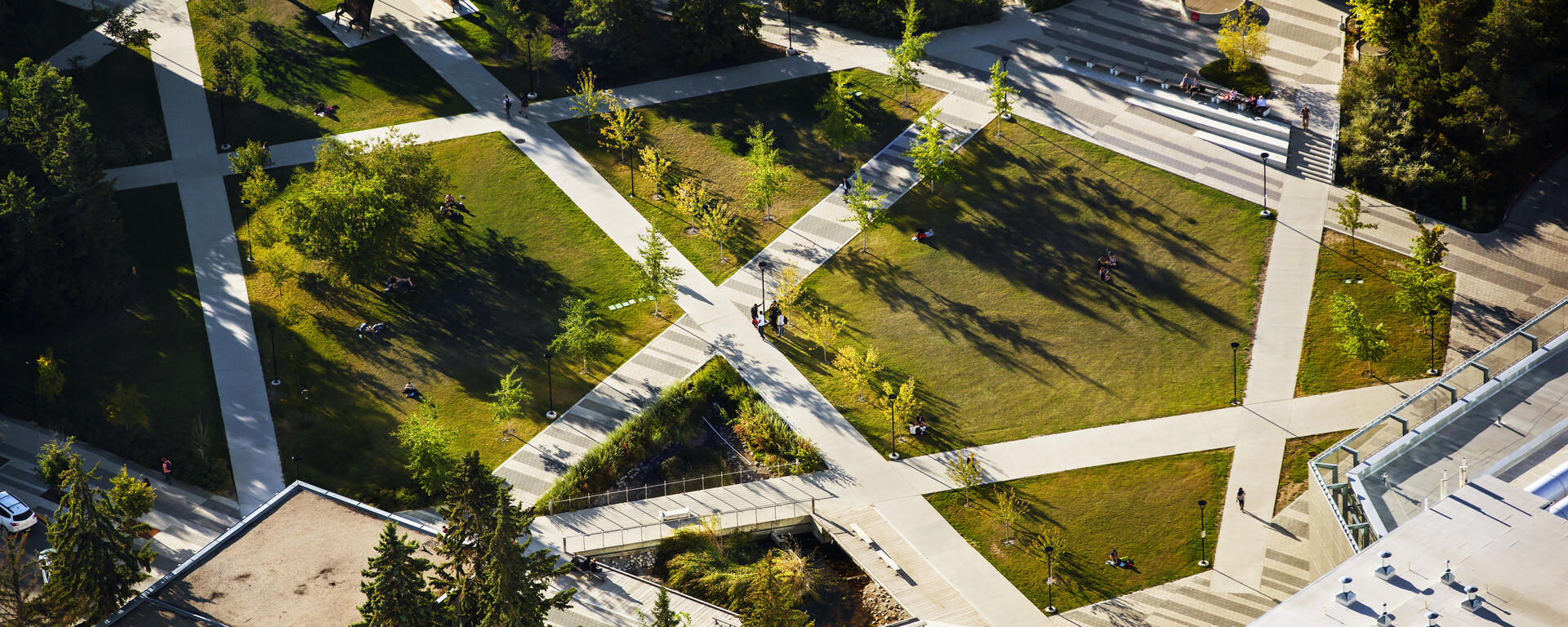 A connection of pathways on the UCalgary campus