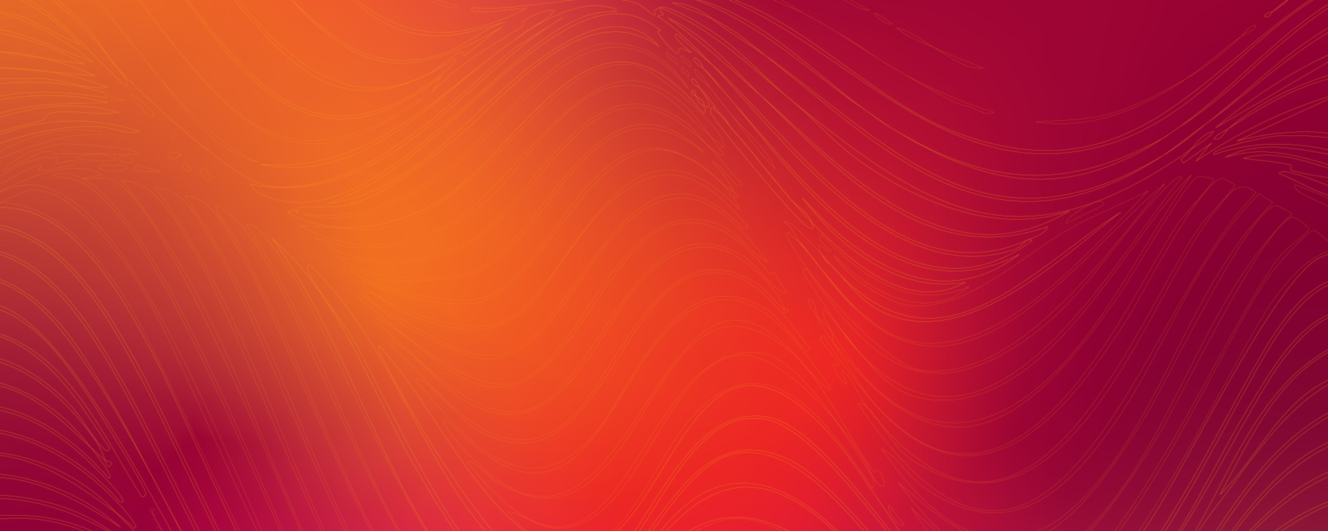 Lines and swirls on an orange and red background