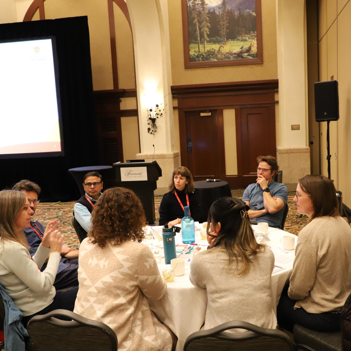 Participants working together at the Fairmont Lake Louise