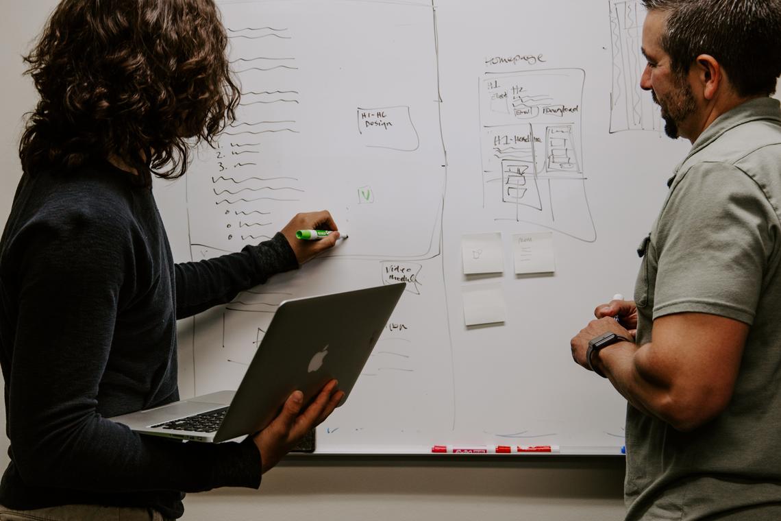 Researchers creating a solution.