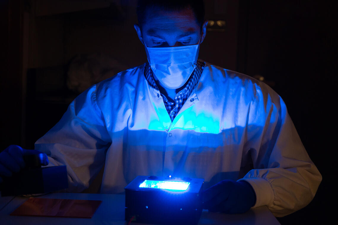 Diagnostic work being done by a researcher.