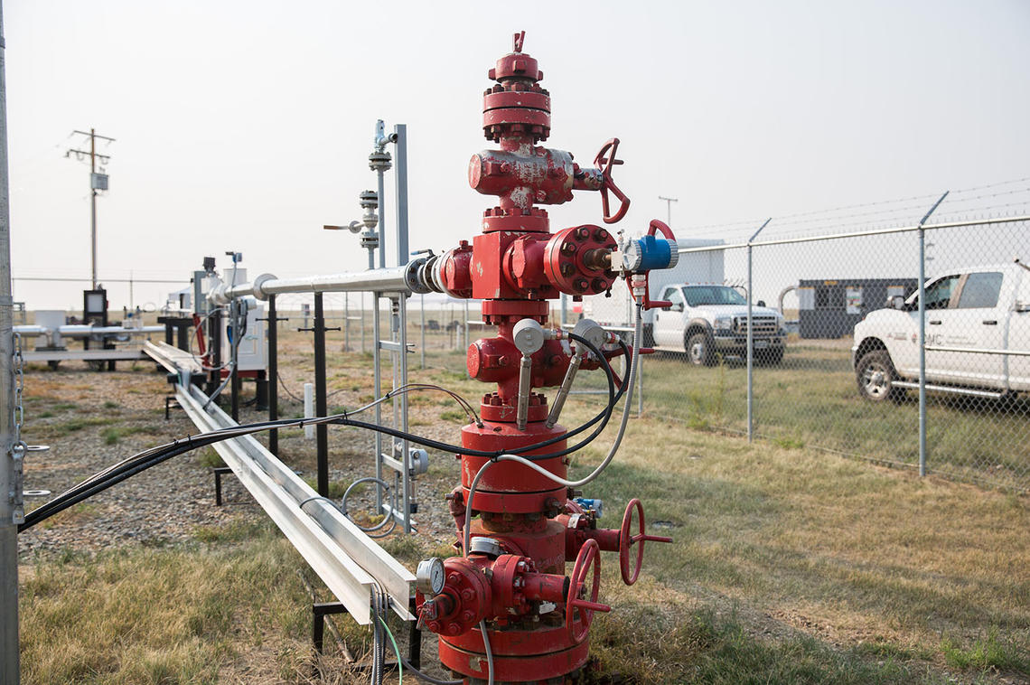 Injection wellhead at CaMI Field Research Station