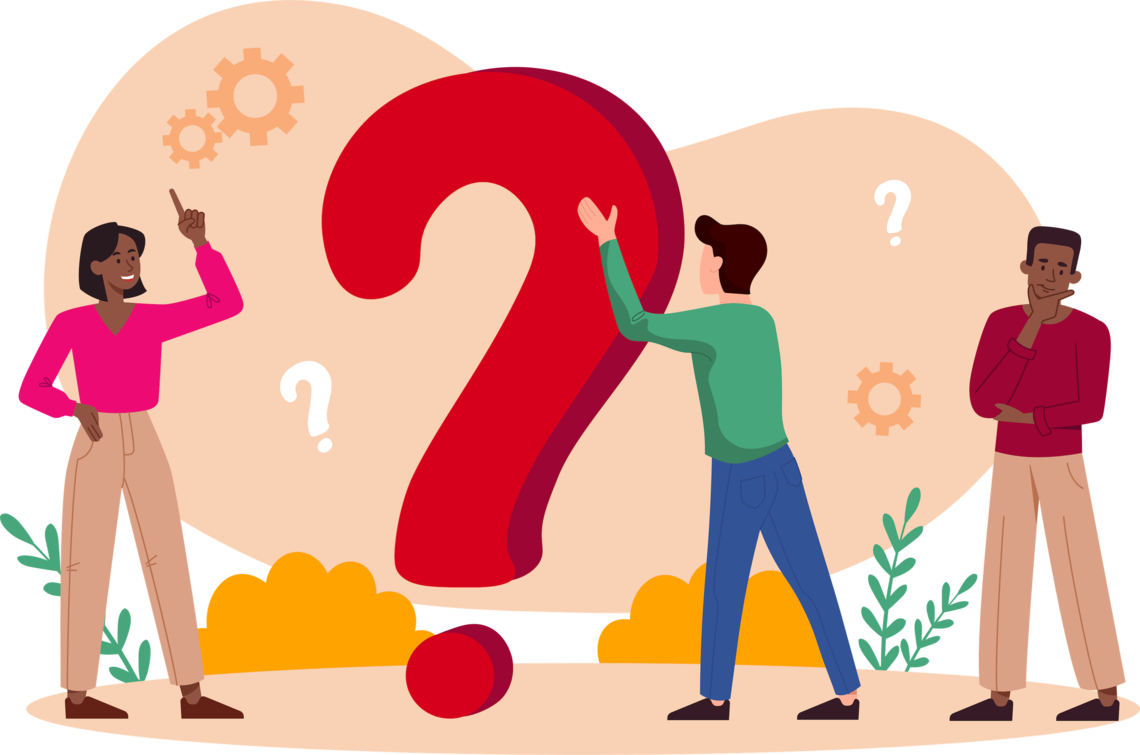 People and a question mark