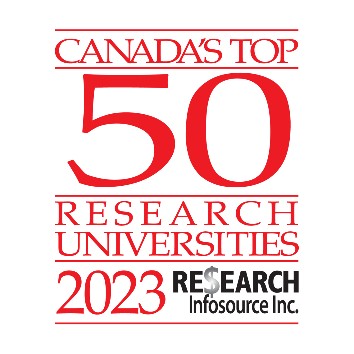Canada's Top 50 Research Universities 2023 logo