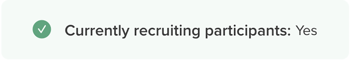 Currently recruiting participants: Yes