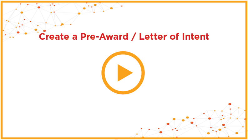 create a pre-award letter of intent