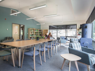 Library at Barrier Lake Field Station. 