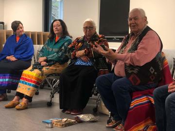 Elders Reg and Rose Crowshoe