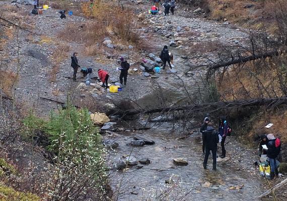 Students in a stream