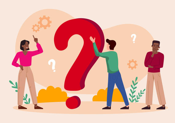 people with a big question mark