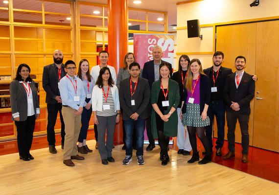 Group photo of the 2023 Postdoc Research Slam finalists.