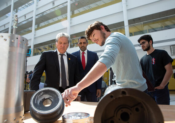 Student at the Aerospace Innovation Hub launch