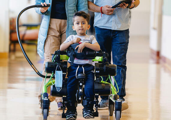 child using Trexo robotic gait