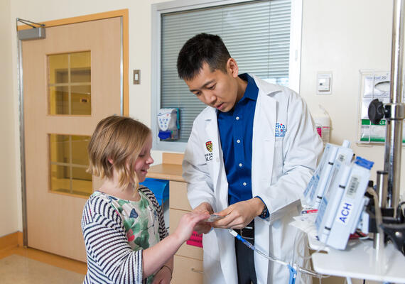 doctor with child patient