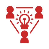 Abstract image of people ideating