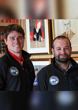 Michael Moloney, left, and Matthew Ayre say the wreck of a Scottish whaling ship they located will help them learn about the history of whaling in the High Arctic. Photo by Javier Frutos, Canadian Geographic