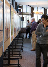 Someone looking at projects at an event