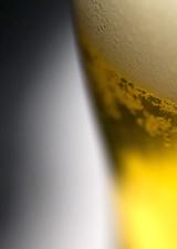 Foamy beer in a glass