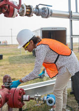 Researcher conducing a research project