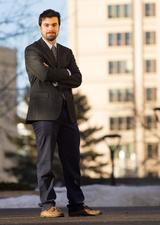 Researcher outside at UCalgary