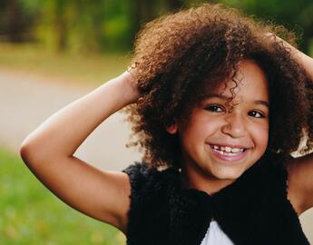 young girl in the sun