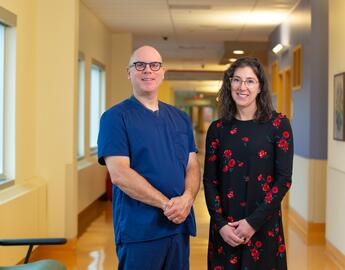 Drs. Greg Guilcher and Sarah McQuillan at the Alberta Children's Hospital.